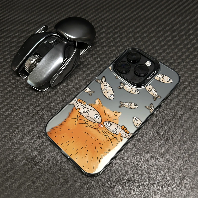 肥猫苹果14promax手机壳iPhone15保护套13pro max高级12创意11/xs