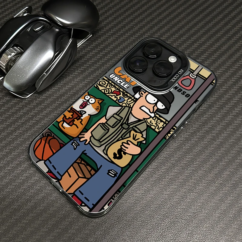 个性大叔苹果15promax手机壳iphone14pro新款13/12高级11网红磨砂