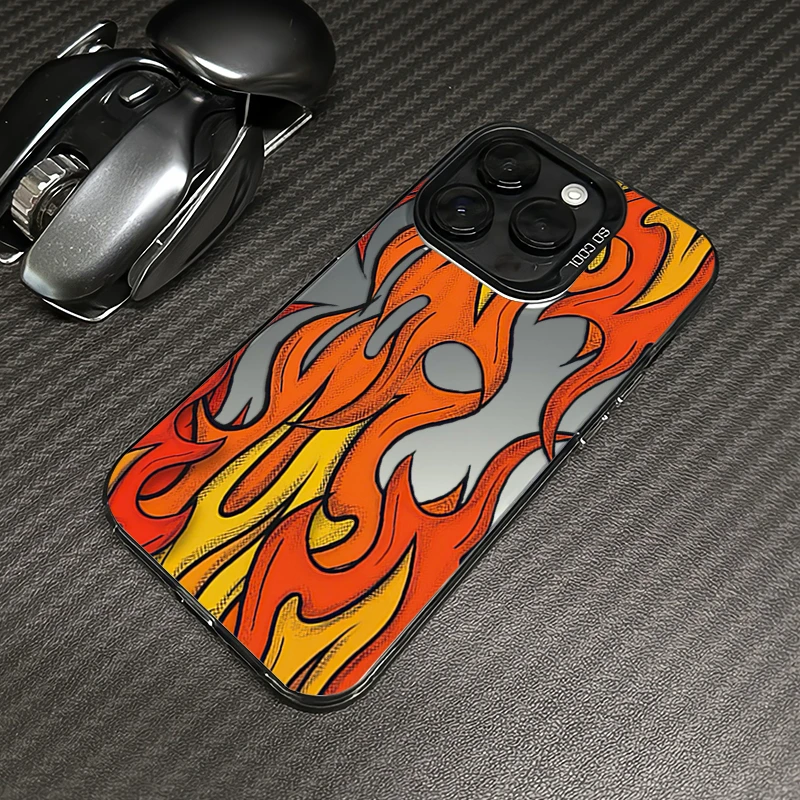 火焰苹果15pro手机壳14promax高级iphone13新款12防摔11保护套xs