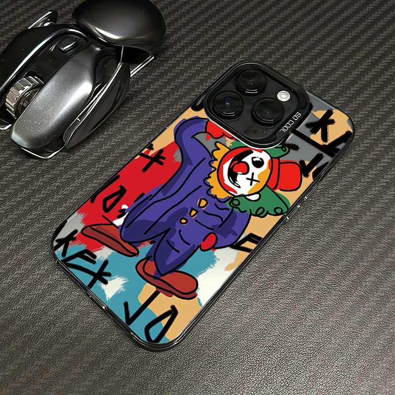 涂鸦小丑适用于苹果15pro手机壳14promax保护套iphone13防摔12/11