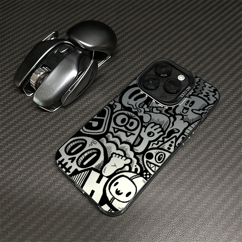 涂鸦怪兽适用苹果16promax手机壳iphone15/14promax磨砂13/12/11