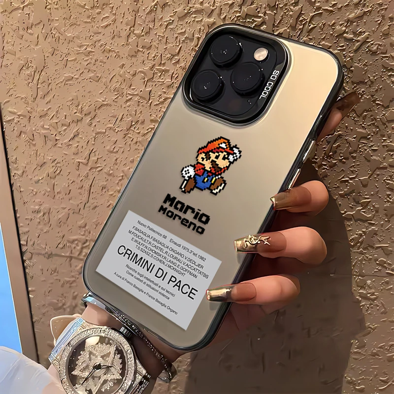 超级玛丽苹果15promax手机壳iphone14磨砂13/12潮牌11新款xs高级