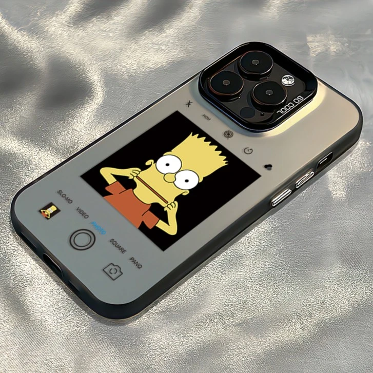 辛普森苹果14pro手机壳iphone15磨砂13promax高级12网红11/xsmax