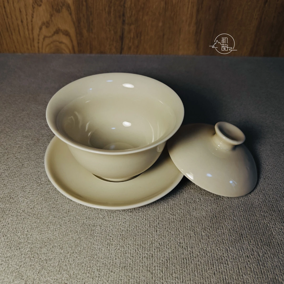 【初韵陶瓷】仿古盖碗定瓷名窑茶盖碗瓷盖碗家用 200cc