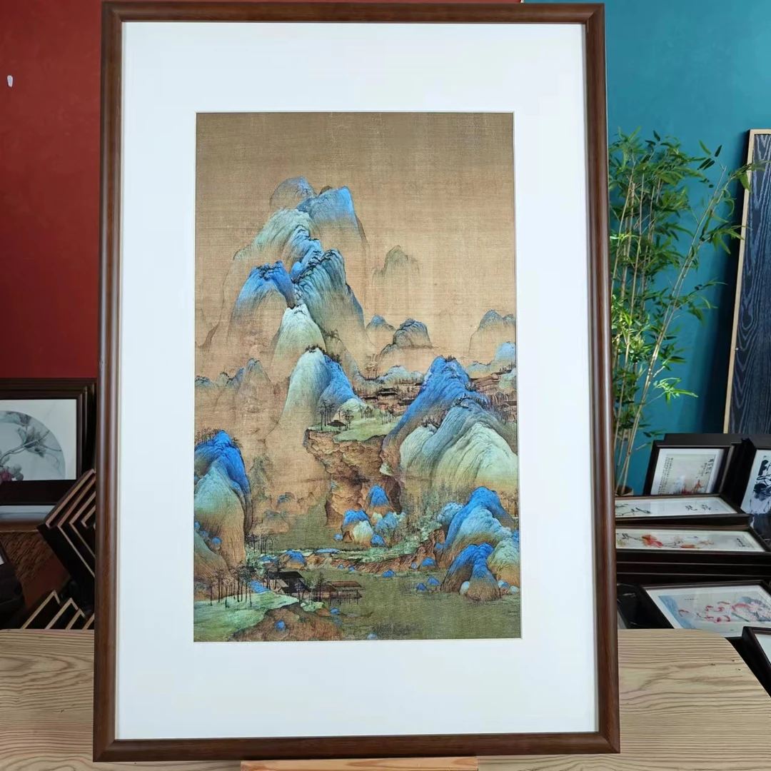 【z026】60*90山水画纯实木框客厅餐厅家居装饰画