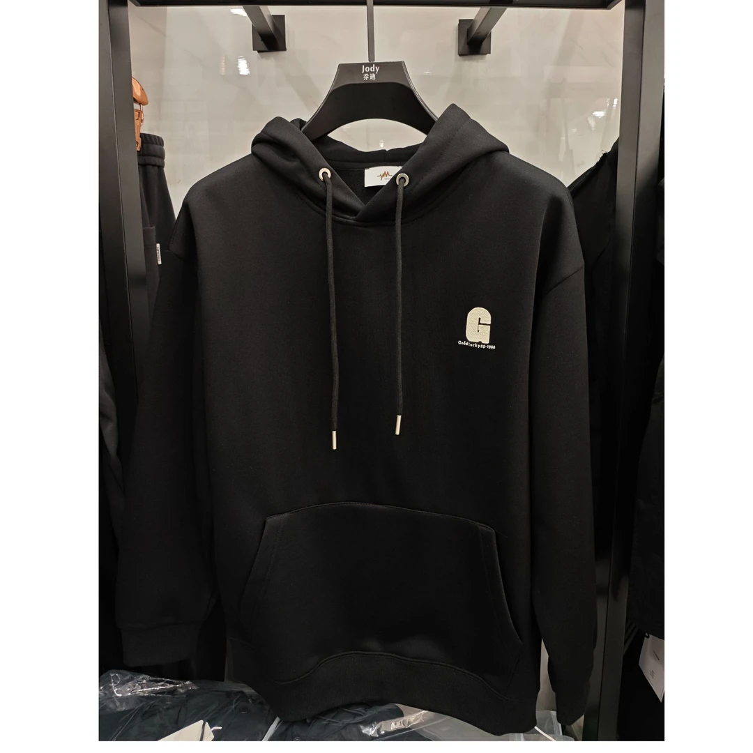 8936男士连帽加绒卫衣G