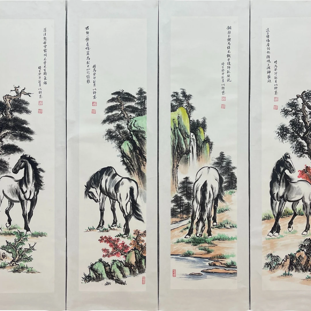 四尺对开-WYK-四条屏