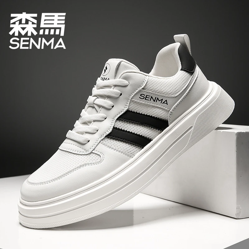SENMA/森马夏季男士时尚百搭夏季透气潮鞋防臭网面休闲小白鞋板鞋