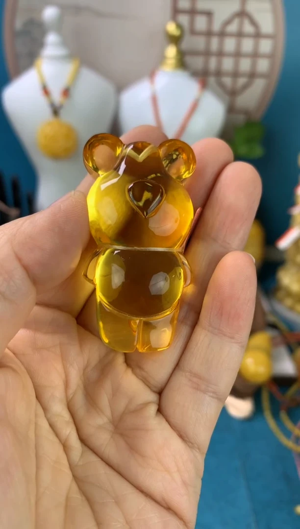【闪购商品】蜜蜡吊坠(不含链)未镶嵌立体小熊