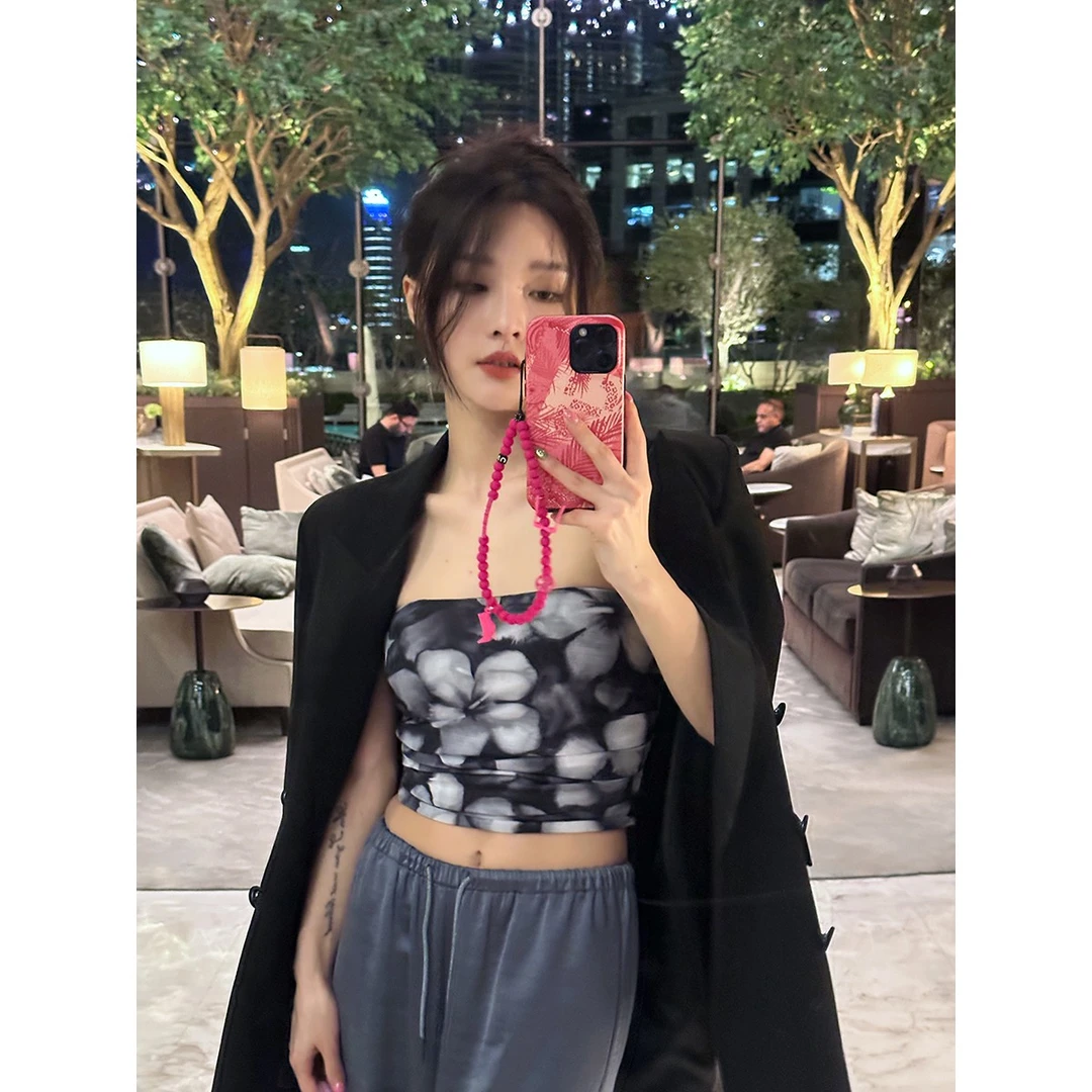 FORNI × YOYO 水墨江南 水墨花朵抹胸复古设计感中式国风印花