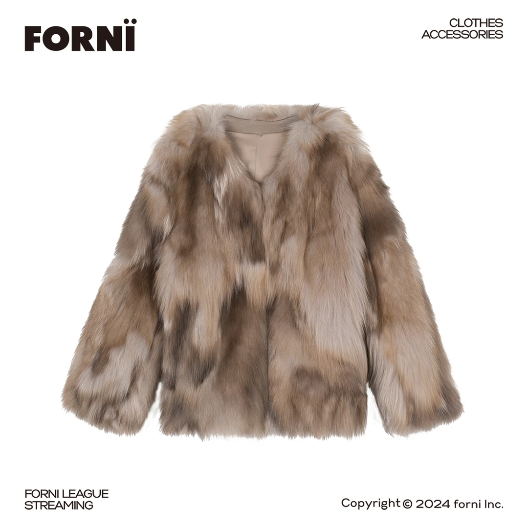 FORNI × YOYO Vintage  芬兰进口高工艺珍贵日晖狐狸毛高阶感外套