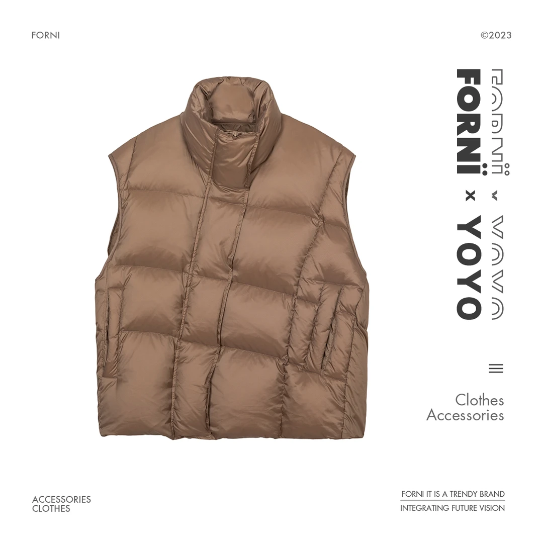 FORNI x YOYO 时尚休闲菱格百搭羽绒马甲
