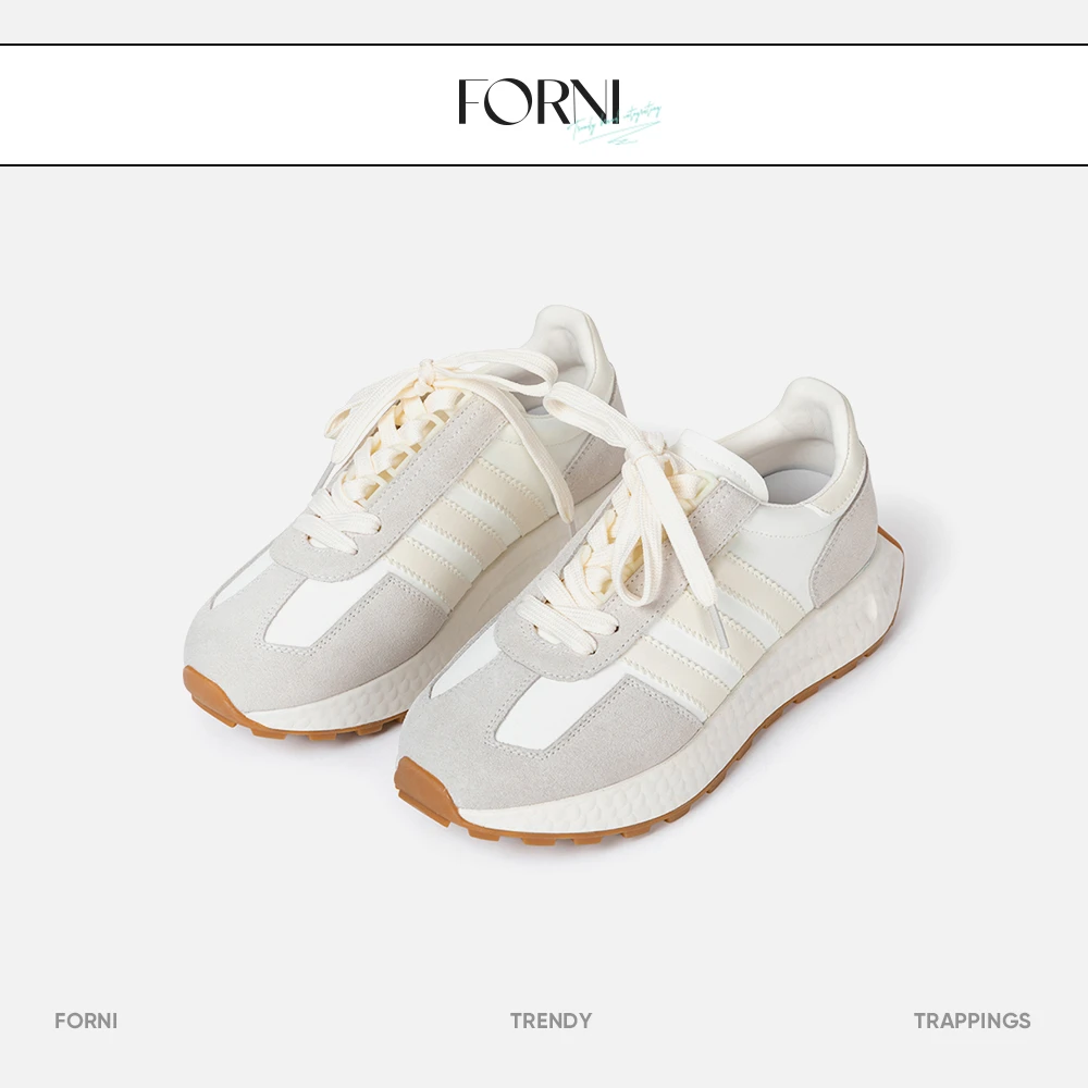 FORNI x YOYO 低饱和春 牛剖层绒面百搭休闲运动鞋个性时尚