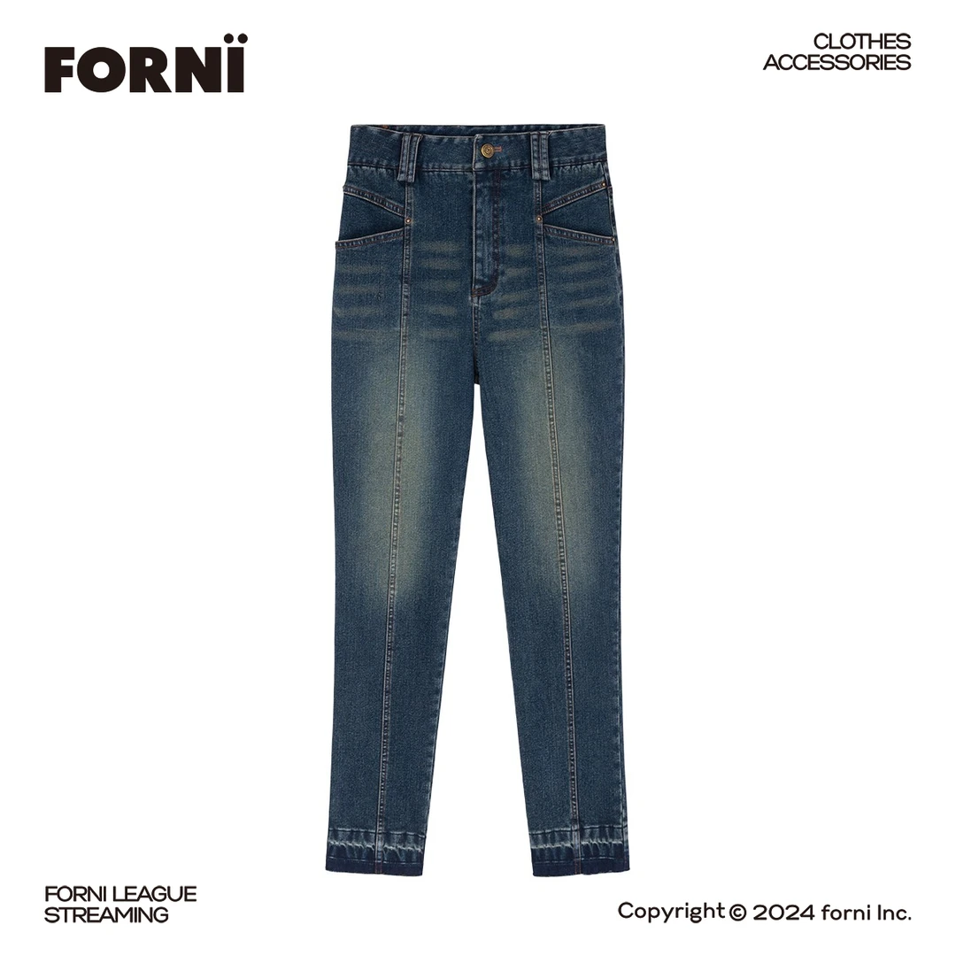 FORNI  复古设计牛仔裤