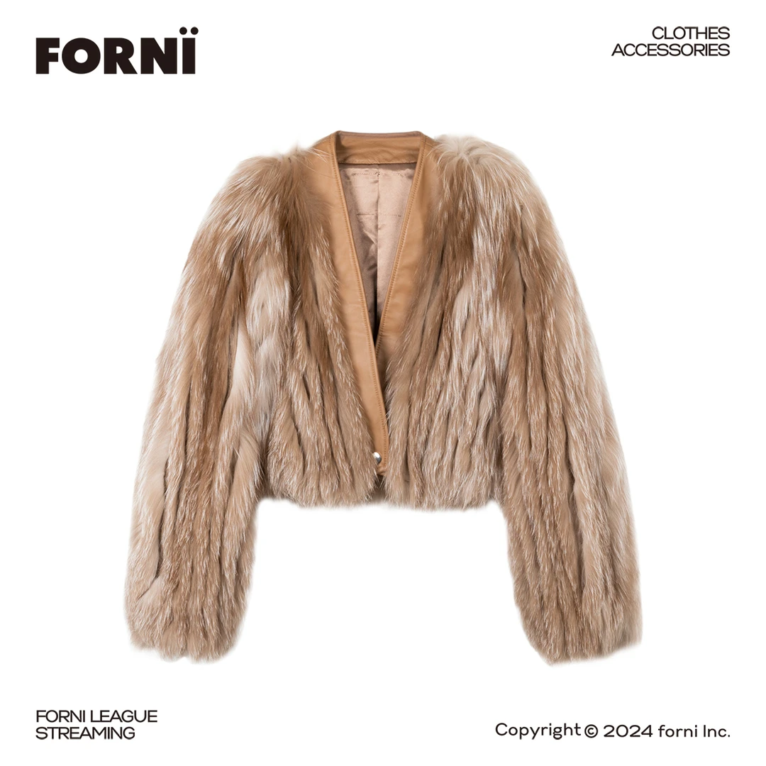 FORNI × YOYO Charmingfur 狐狸毛拼接皮草高阶气质轻奢
