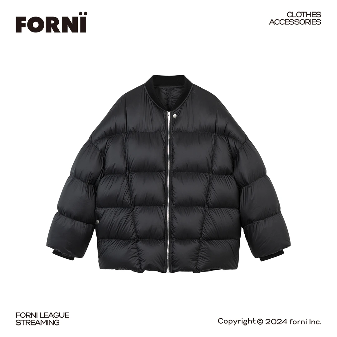 FORNI x YOYO 温暖的冬日 白鸭绒圆领羽绒服气质时尚中短款羽绒服
