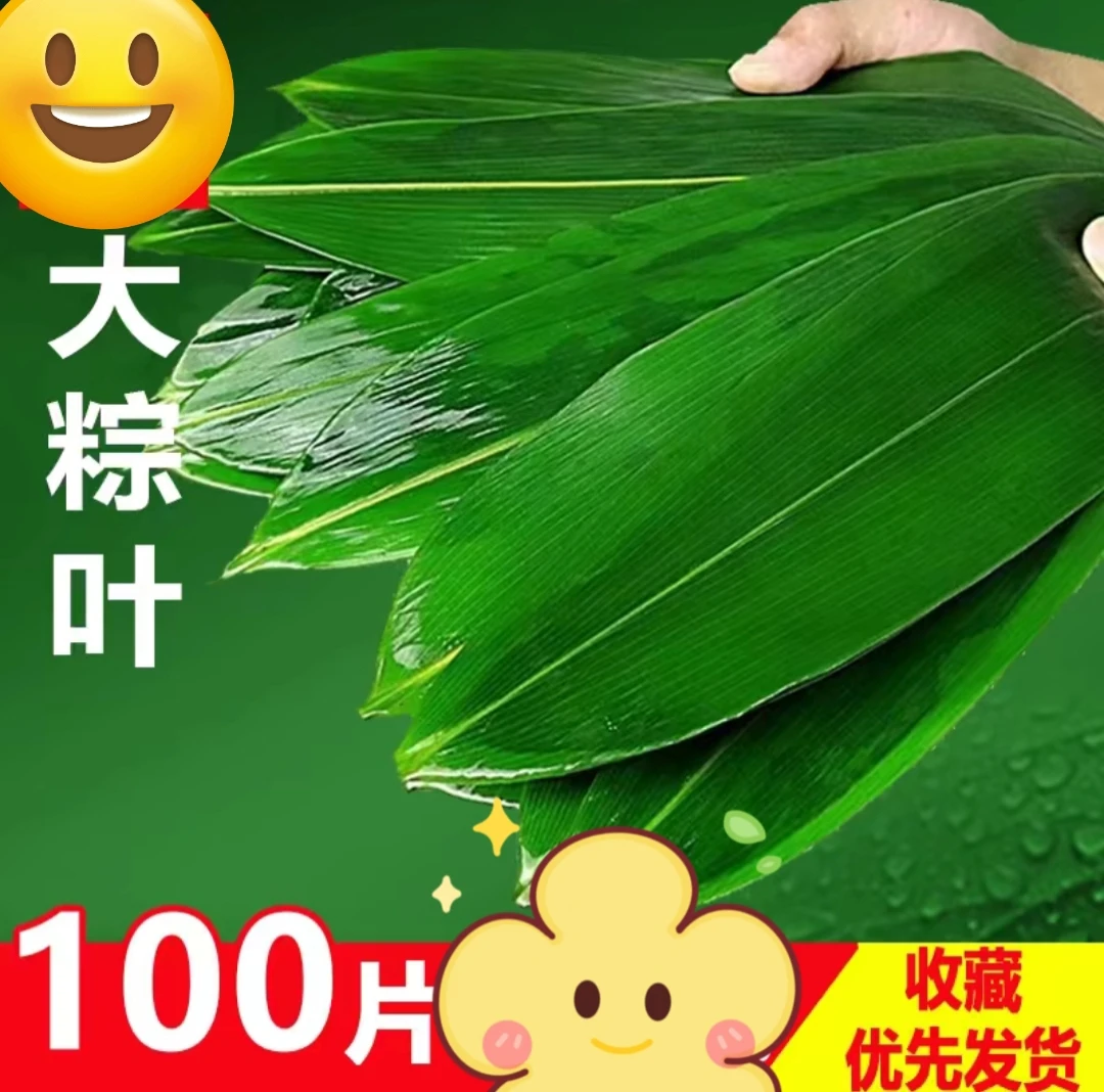 【速抢100片】新鲜粽叶包粽子