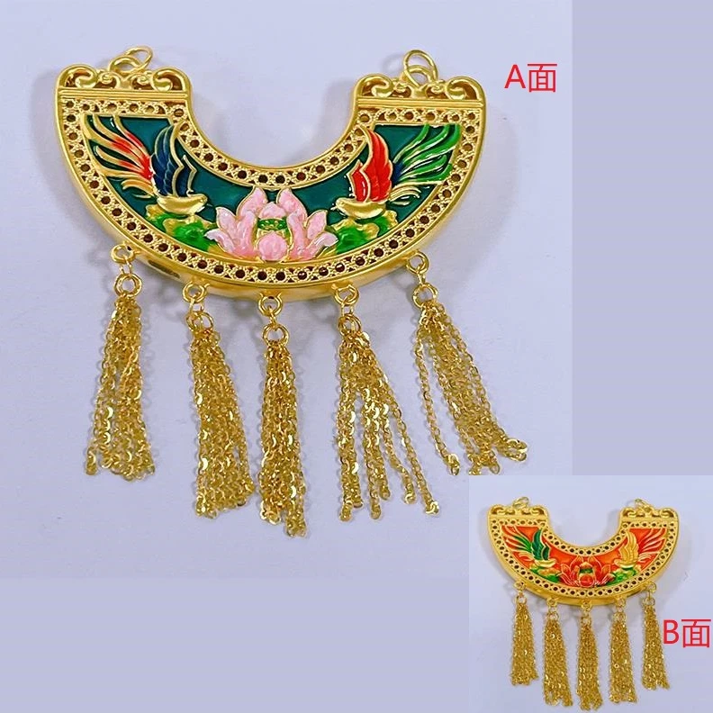 福满圆珠宝3 足金 喜鹊莲花彩虹吊坠（不赠链）多样性发一件