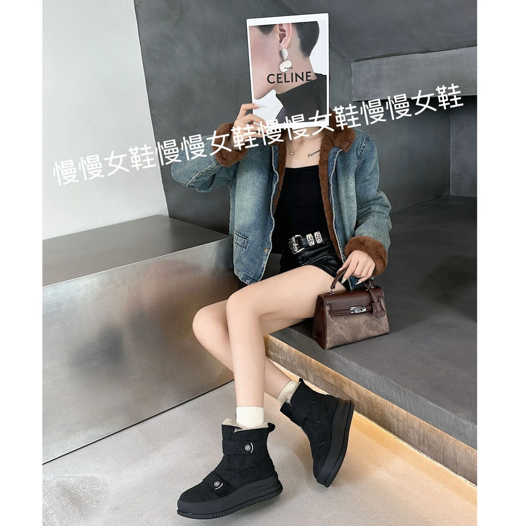 【小太阳】2024年新款保暖加绒时尚秋冬雪地靴短筒雪地靴8128