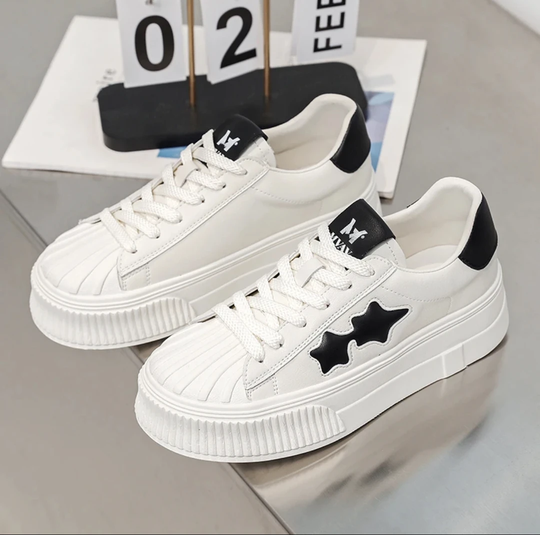 【漫步】2024年时尚休闲小白鞋厚底气垫秋季潮流低帮691