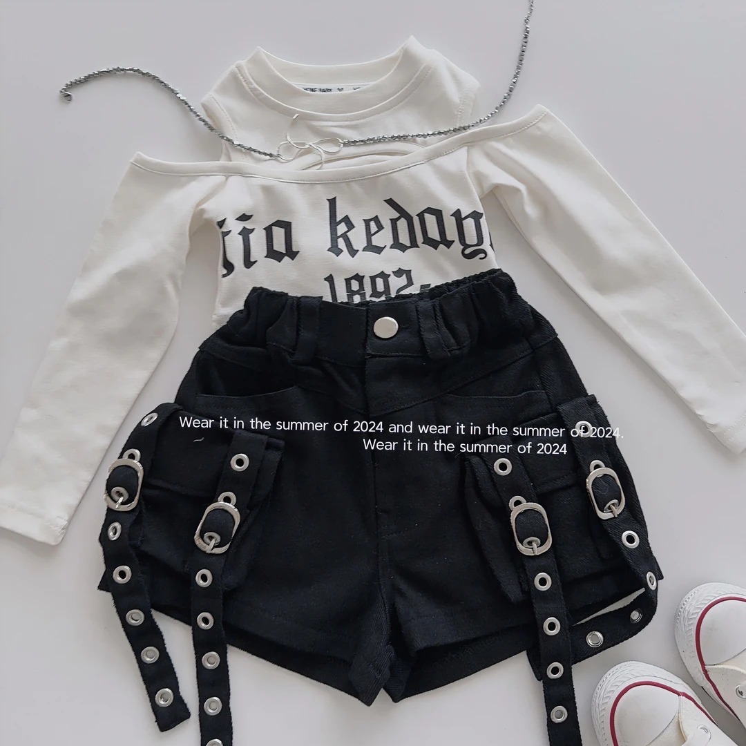 女童春装套装2024春夏新款中小童女孩韩版洋气时髦儿童运动两件套