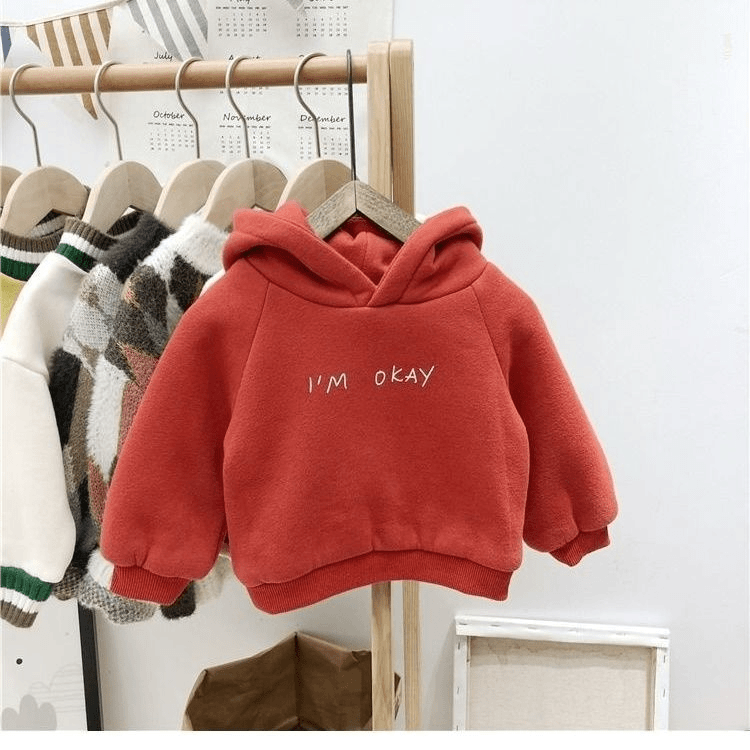 男女童加绒连帽卫衣冬款宝宝加厚外套婴幼儿小童保暖打底衫潮上衣
