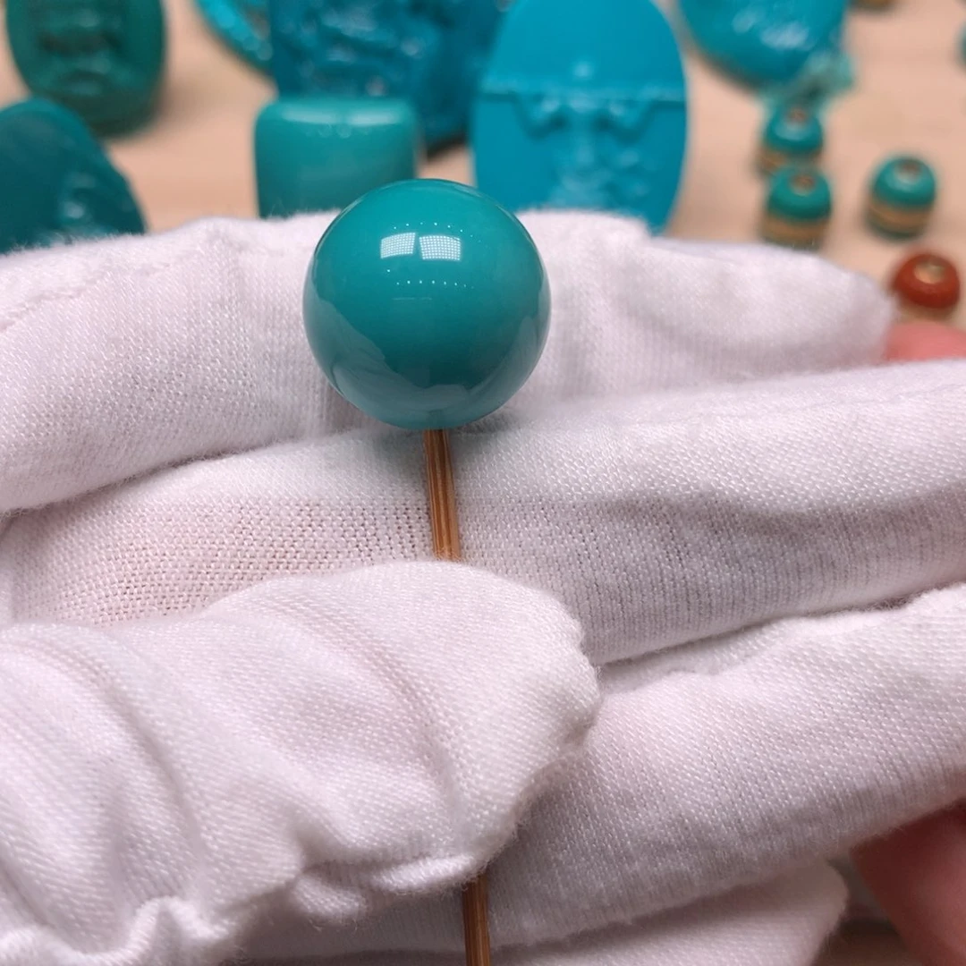 绿松石圆珠15.4未镶嵌