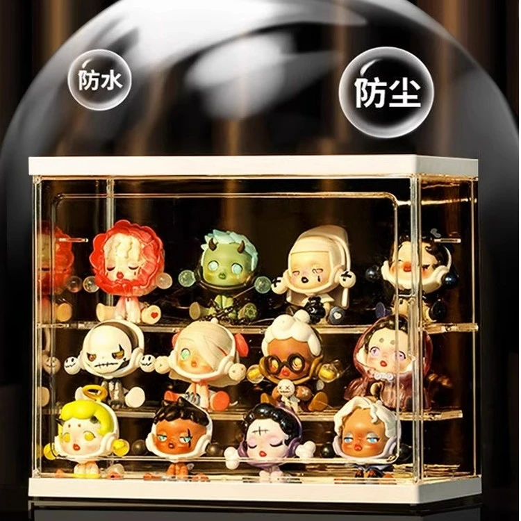 盲盒展示架手办展示柜放泡泡玛特乐高玩偶积木收纳防尘透明收纳盒