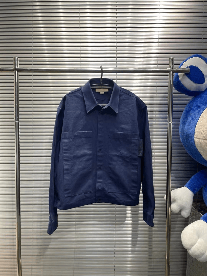 Gucci 24fw胸前贴布海军蓝单排扣工装外套 52码/全新/平台9126