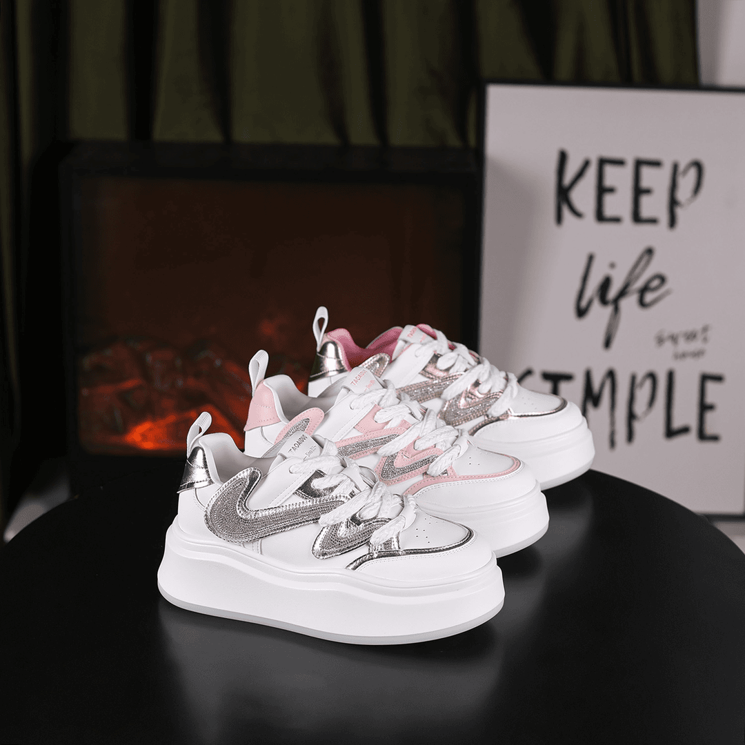 【淘爱朵●双勾2.0】增高6CM休闲百搭潮流新款休闲鞋66003-12