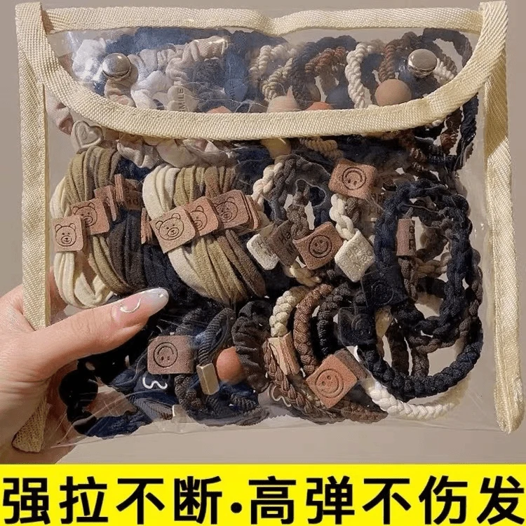 2024年新款发圈简约扎头发皮筋女高弹力耐用发头绳