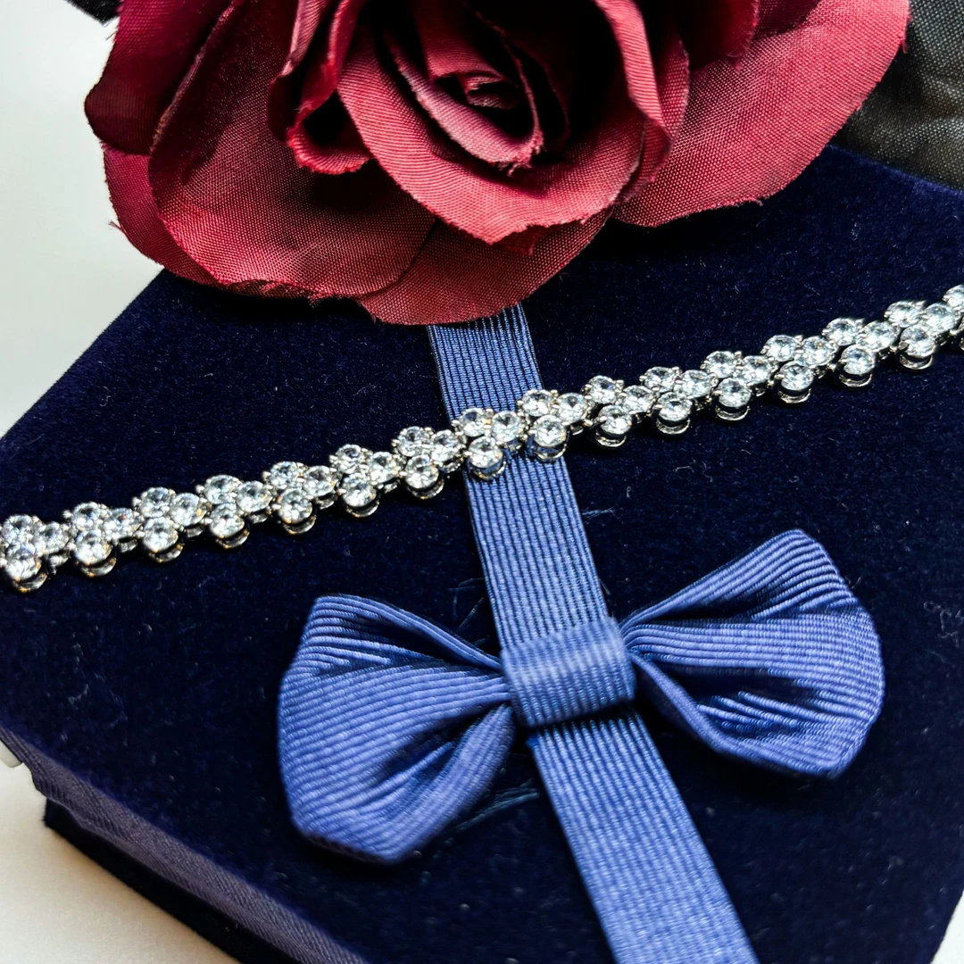 合金合成锆石手链 推荐新品三钻设计百搭手链气质轻奢时尚简约