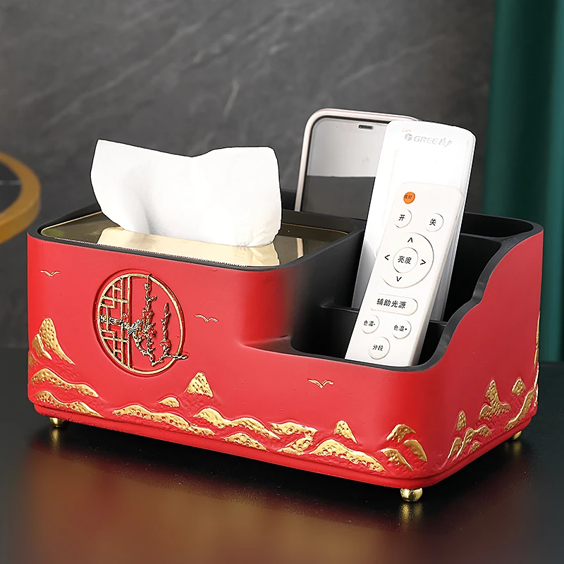 大号多功能纸巾盒客厅轻奢家用茶几北欧创意餐巾纸抽盒酒店抽纸盒