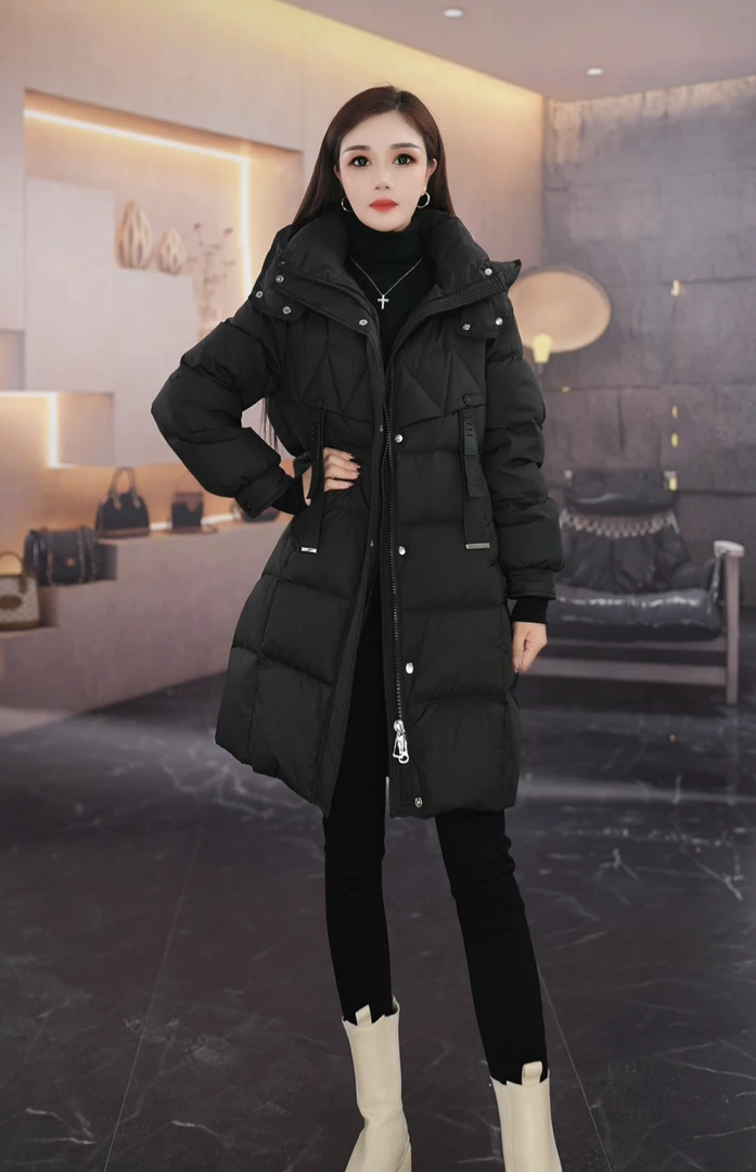 2024新款修身洋气国标白鸭绒羽绒服