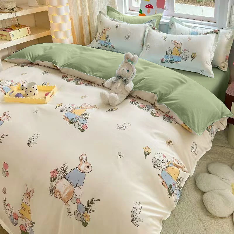 秋冬加厚保暖四件套床上用品被套床单枕套宿舍学生亲肤舒适透气珂