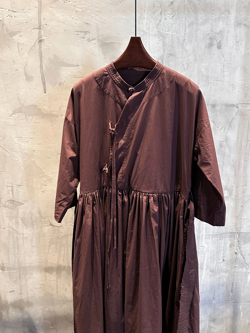 NatureDye 【美侖美奂】GS7211612原创设计时尚高级复古连衣裙