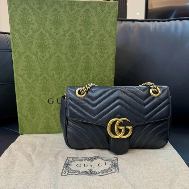 95新 GUCCI/古驰 古驰马蒙黑金26