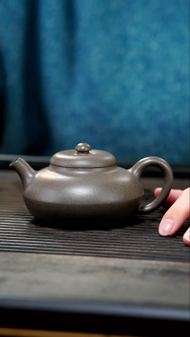 【闪购商品】紫砂茶壶14-全手清灰紫合欢190cc