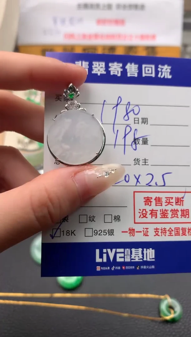 【闪购商品】翡翠颈饰18K金镶嵌20112851