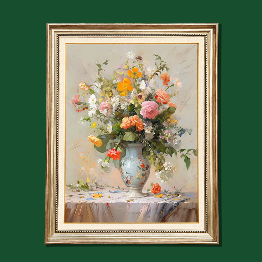 客厅餐厅卧室装饰画欧式美式花卉水果高清复刻油画