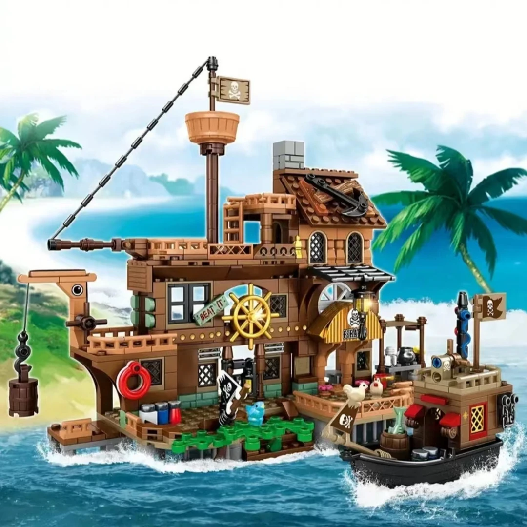 加致积木夺岛风云积木全景场景益智拼装玩具生日礼物