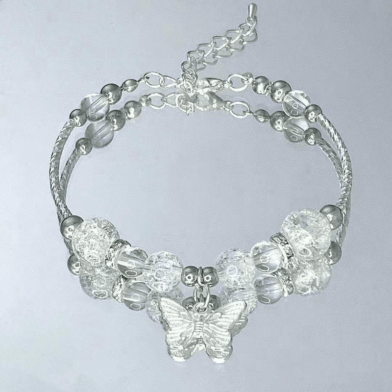 庄周梦蝶手链原创雪花珠手链28410