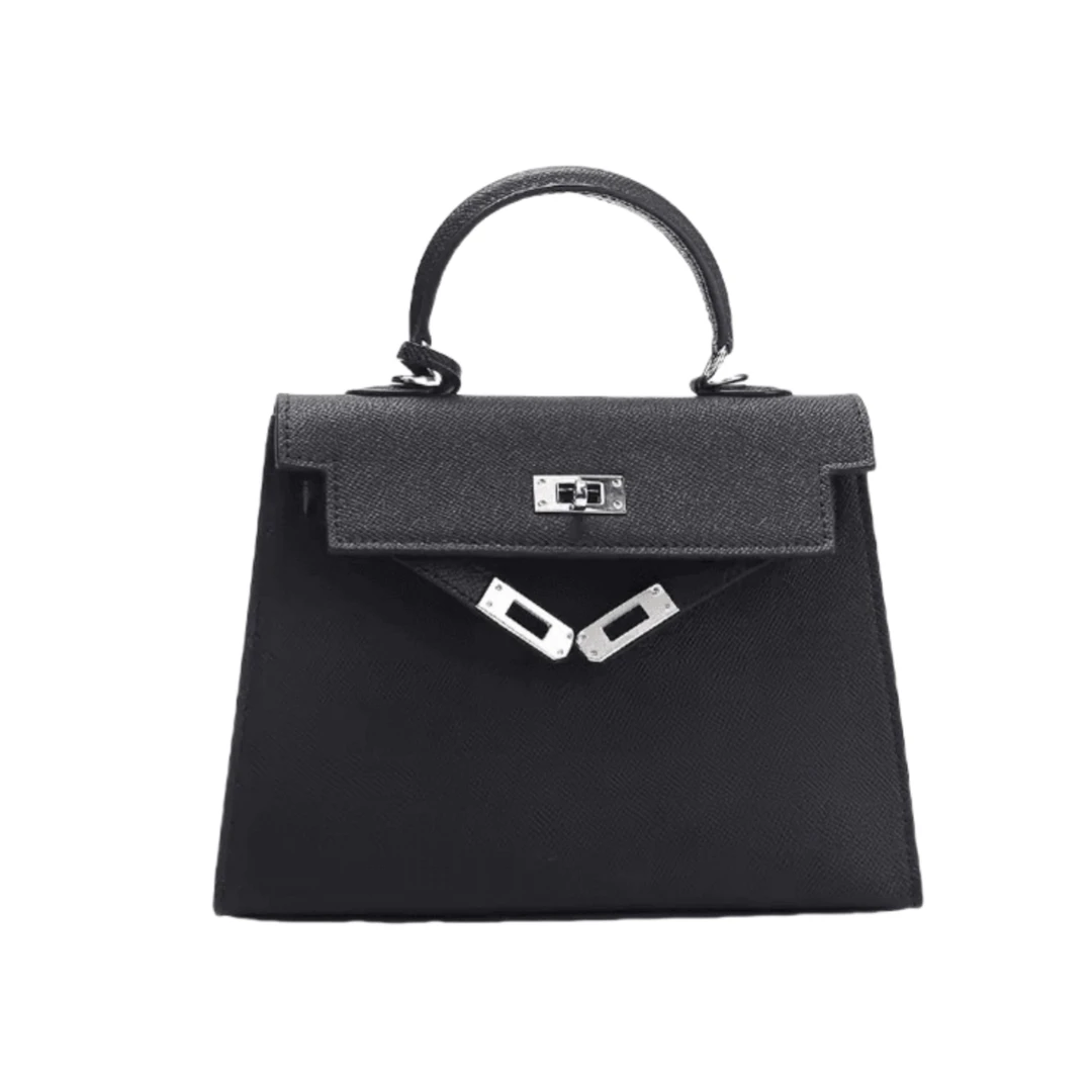 【溪溪】2024新款时尚休闲简约斜挎包手提斜跨KK-25黑色不配宽肩带