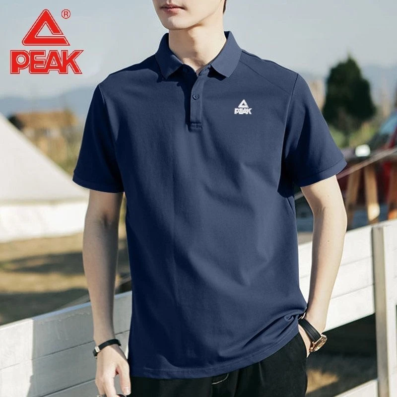 Peak/匹克短袖户外男子夏季时尚潮流透气百搭POLO衫薄款翻领纯色