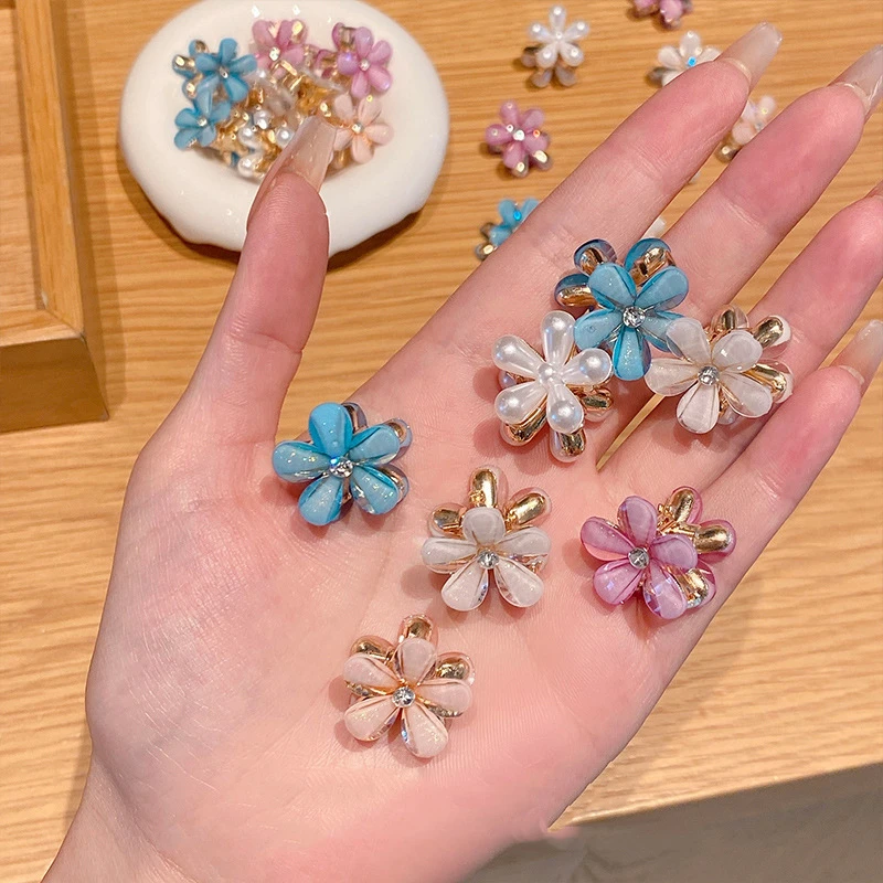 合金发饰 精致花朵迷你小号抓夹甜美发夹女侧边发饰刘海夹碎发夹