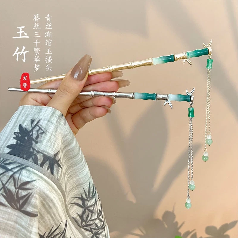 铁合金发饰 发簪女新中式现代简约发钗丸子头盘发簪子古风头饰夏