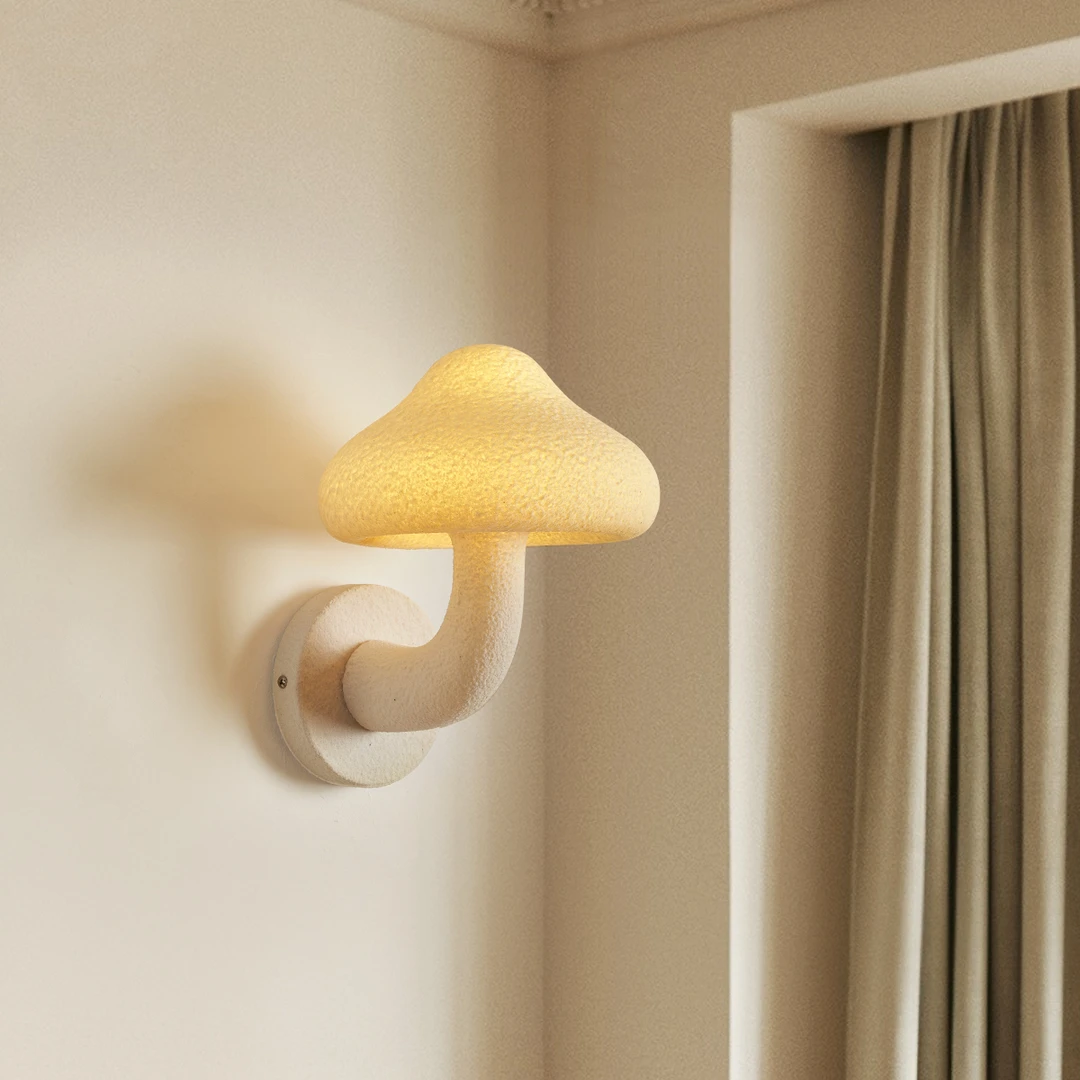蘑菇中古vintage小壁灯 户外法式奶油儿童卧室过道阳台北欧设计师