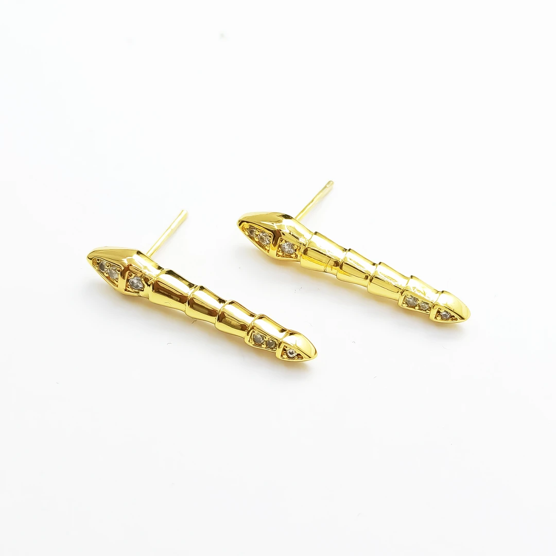 铜合金合成锆石耳饰 H4JTQX-32176 耳饰百搭时尚轻奢气质欧美个性