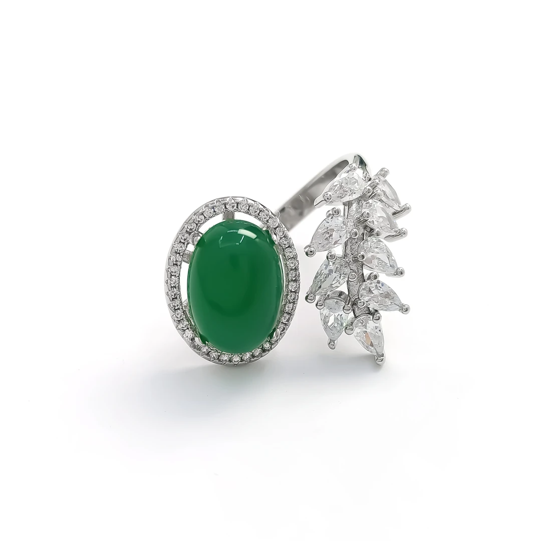 WHSM-000010 【绿君心】 戒指轻奢精致欧美