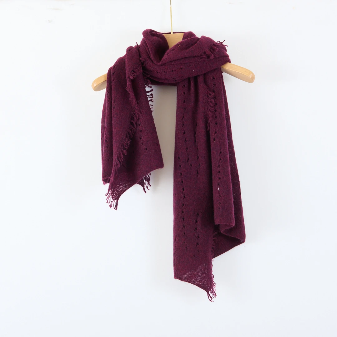 天山品牌100山羊绒高端保软流苏百搭山羊绒披肩围巾--YWNL3532T